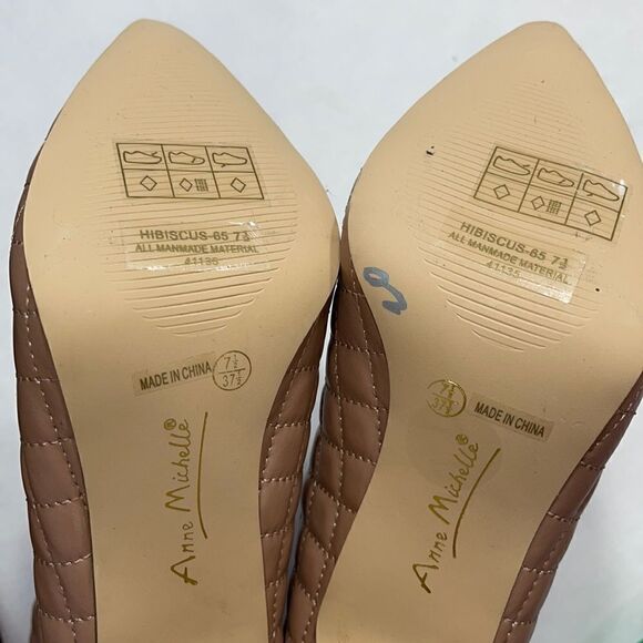 Anne Michelle Hibiscus-65 Camel Stiletto Boots Sz 7.5 NWOT - Picture 12 of 13